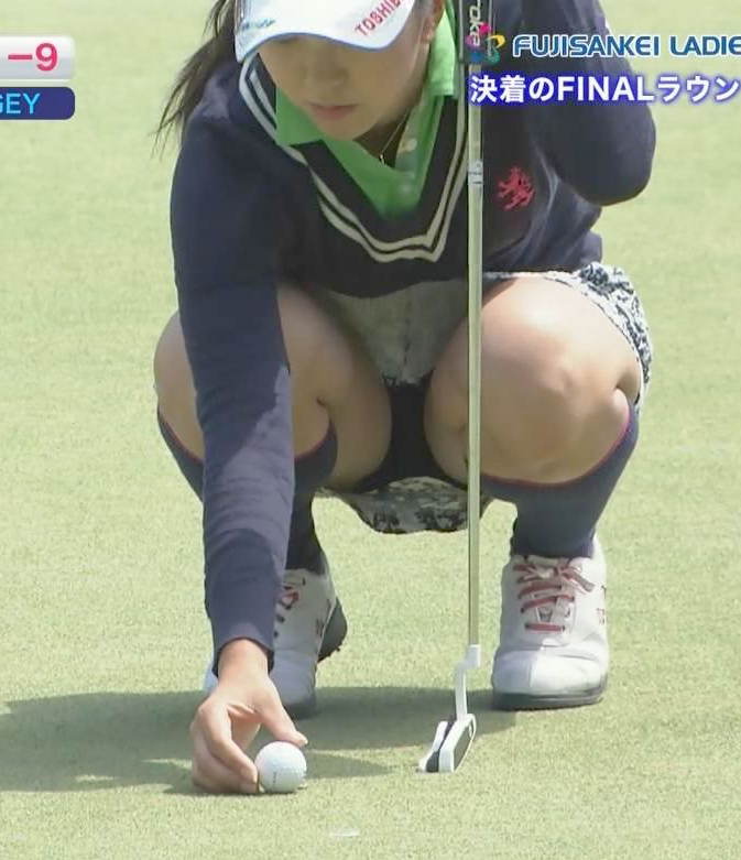 女子ゴルフ　エロ おっぱいさん。